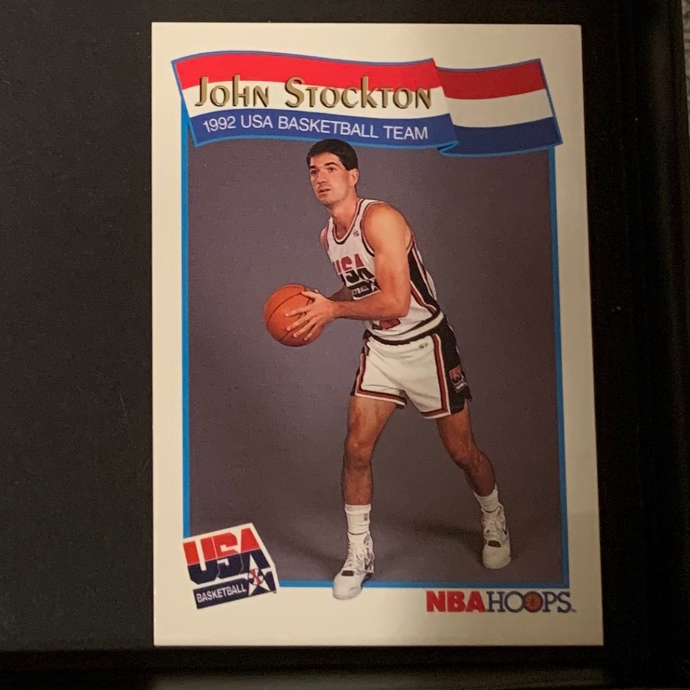 John Stockton NBA hoops  1992  USA basketball Team basketball card